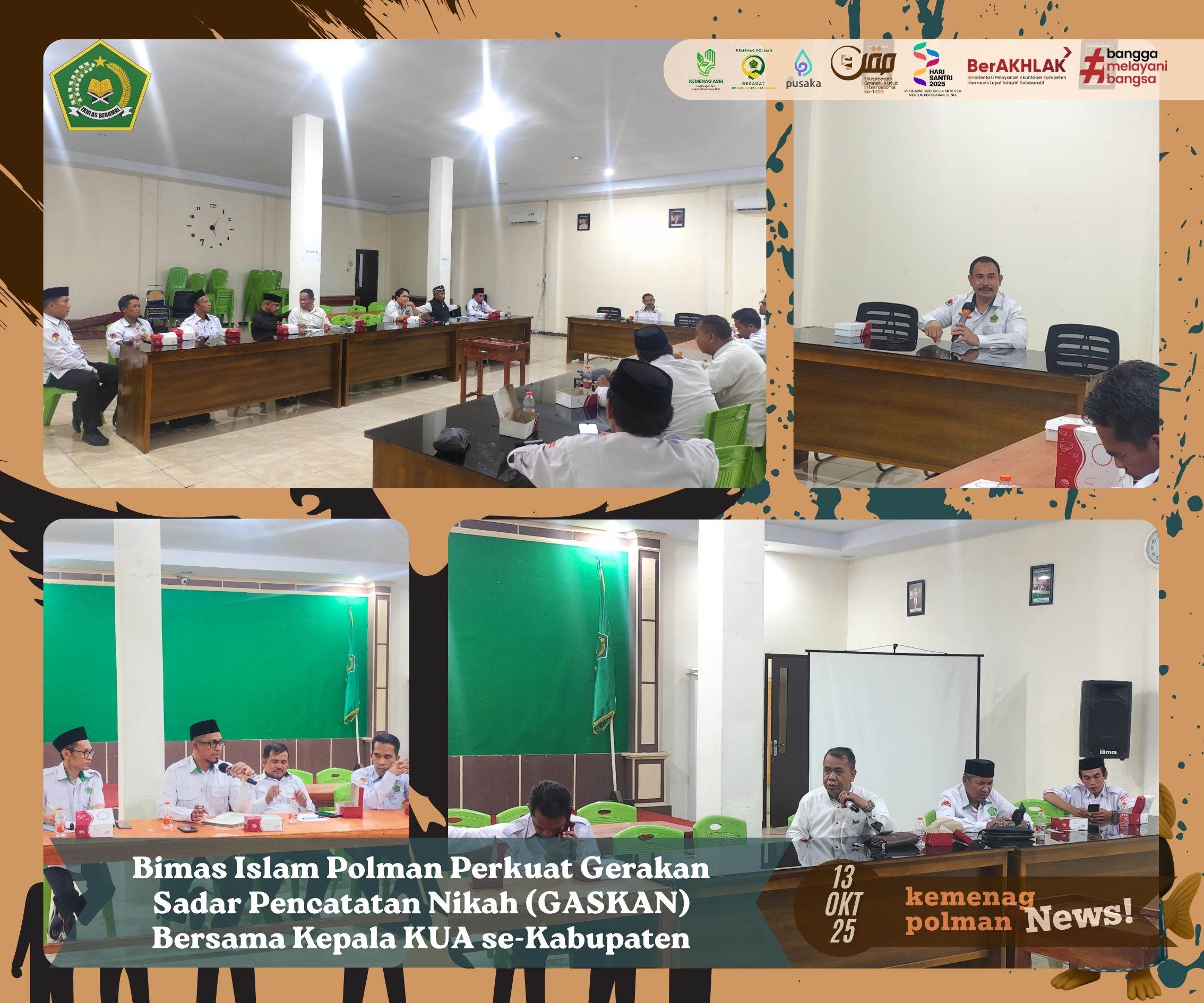 Bimas Islam Polman Perkuat Gerakan Sadar Pencatatan Nikah (GASKAN) Bersama Kepala KUA se-Kabupaten