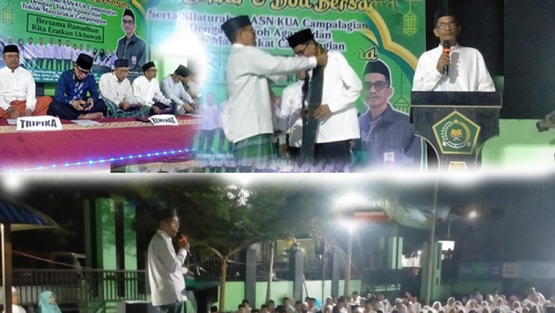 Sambut Bulan Suci Ramadhan 1446 H, Ka.Kan. Kemenag Polman hadiri dzikir dan doa bersama di KUA Campalagian
