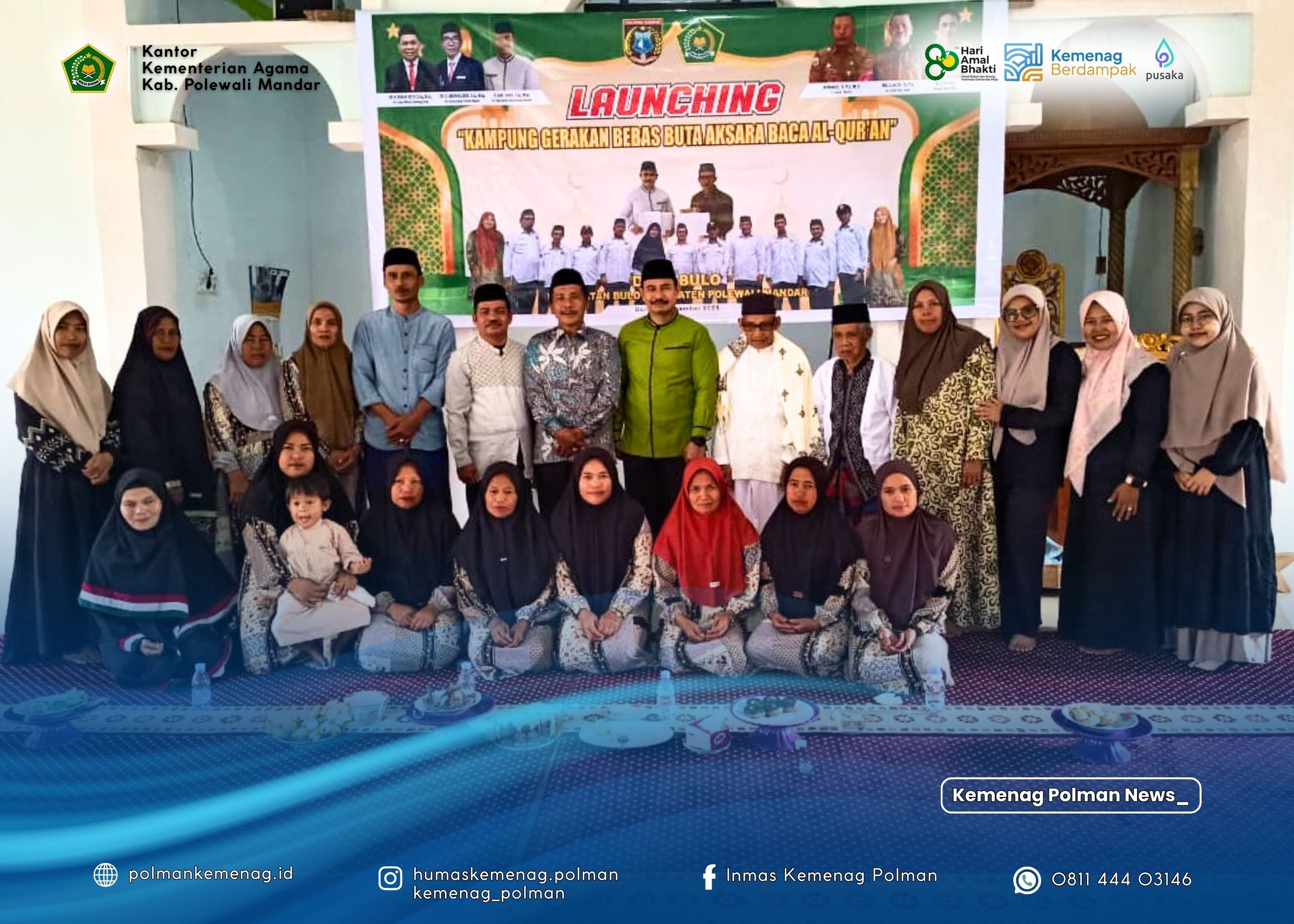 Launching Kampung BBAQ Digelar di Desa Bulo, Dorong Semangat Belajar Al-Qur’an di Masyarakat