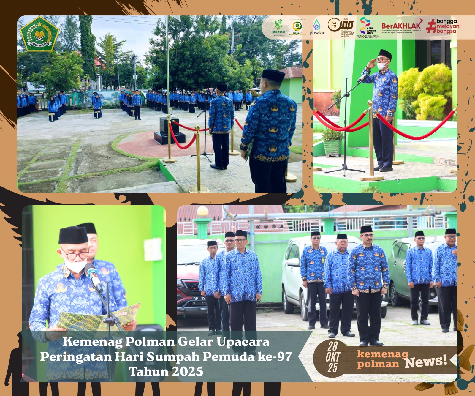 Kemenag Polman Gelar Upacara Peringatan Hari Sumpah Pemuda ke-97 Tahun 2025