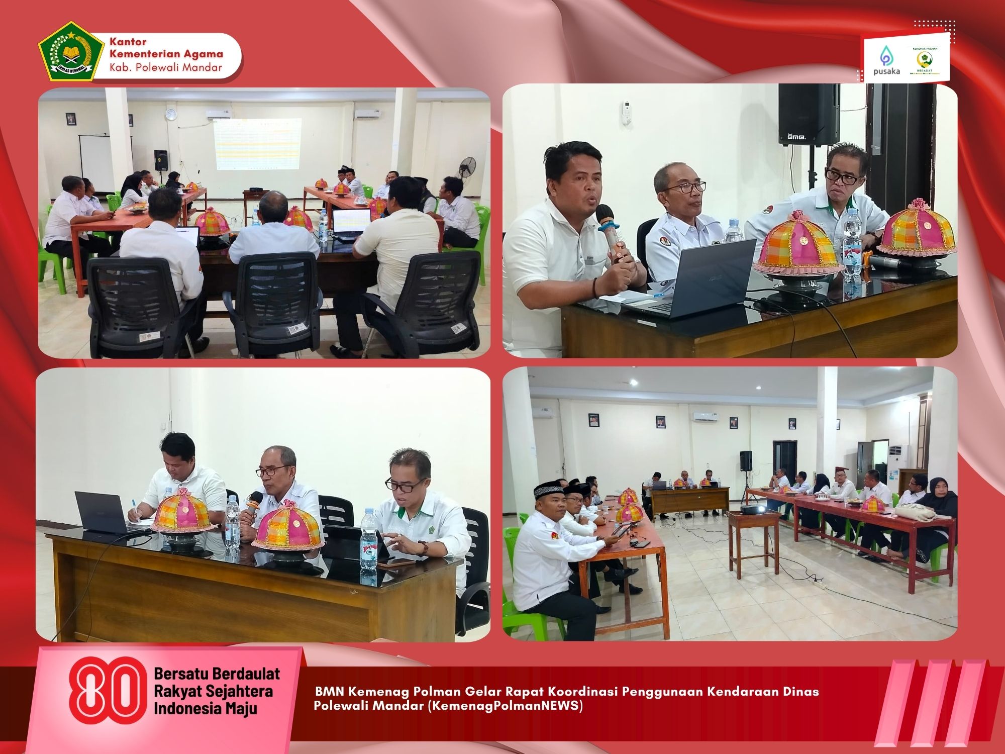 BMN Kemenag Polman Gelar Rapat Koordinasi Penggunaan Kendaraan Dinas