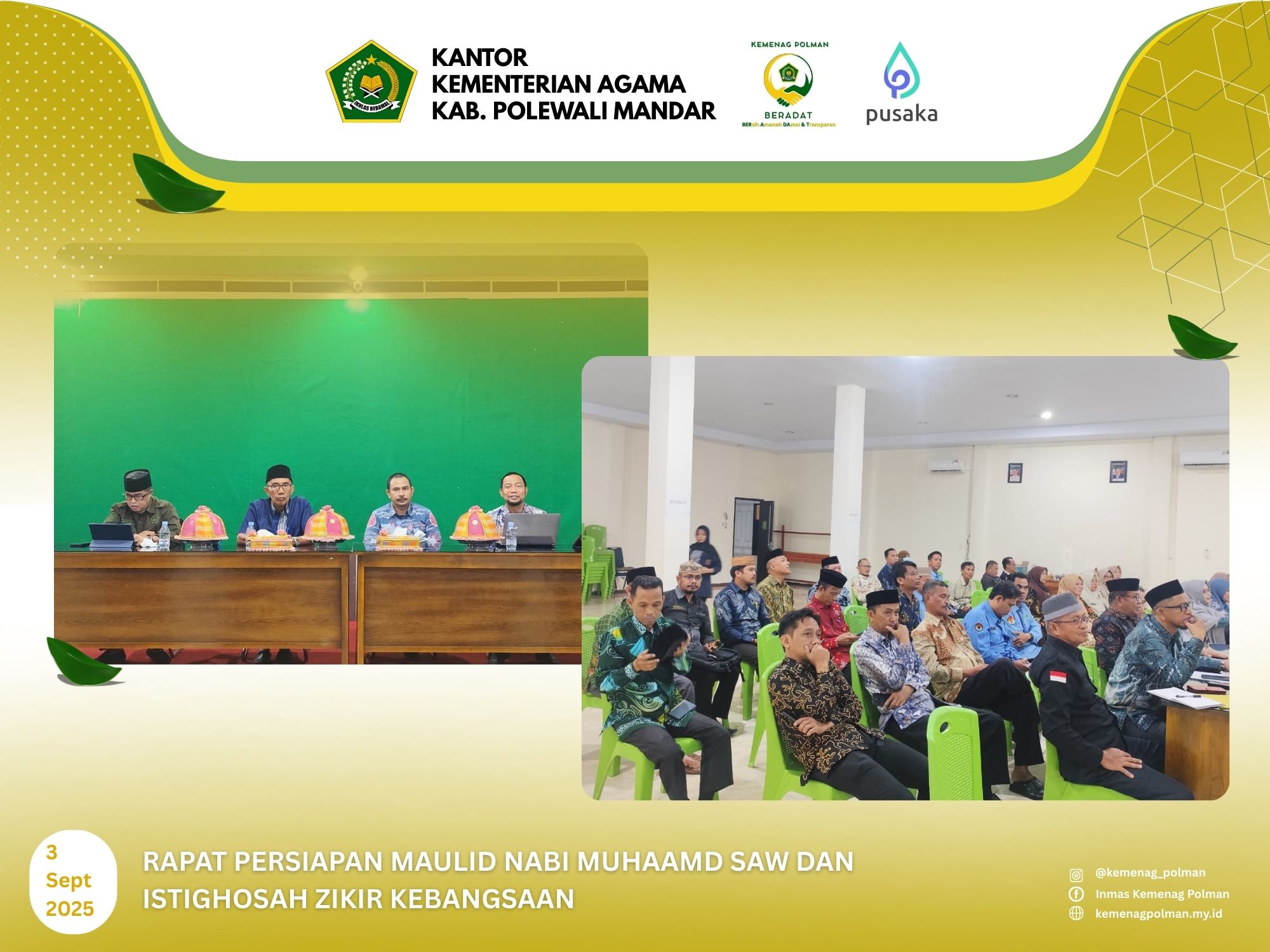 Rapat Persiapan Maulid Nabi Muhaamd SAW dan Istighosah Zikir Kebangsaan