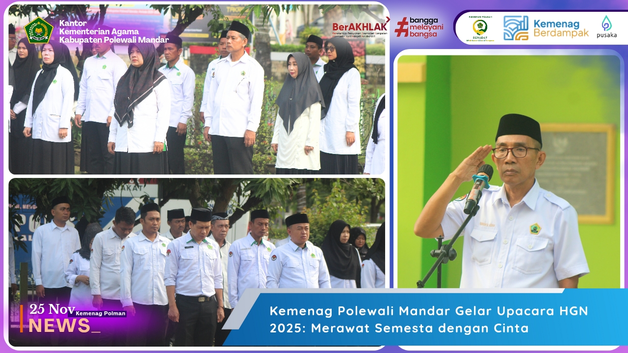 Kemenag Polewali Mandar Gelar Upacara HGN 2025: Merawat Semesta dengan Cinta