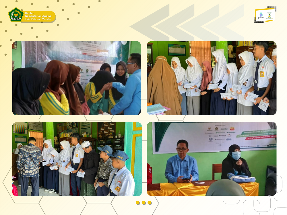 Kemenag Polman Salurkan Paket Lebaran Yatim kepada Penyandang Disabilitas