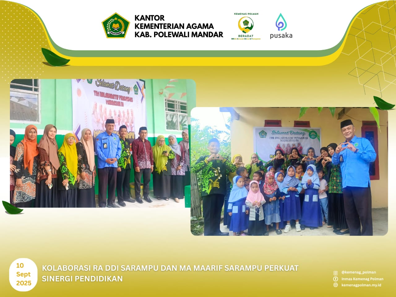 Kolaborasi RA DDI Sarampu dan MA Maarif Sarampu Perkuat Sinergi Pendidikan