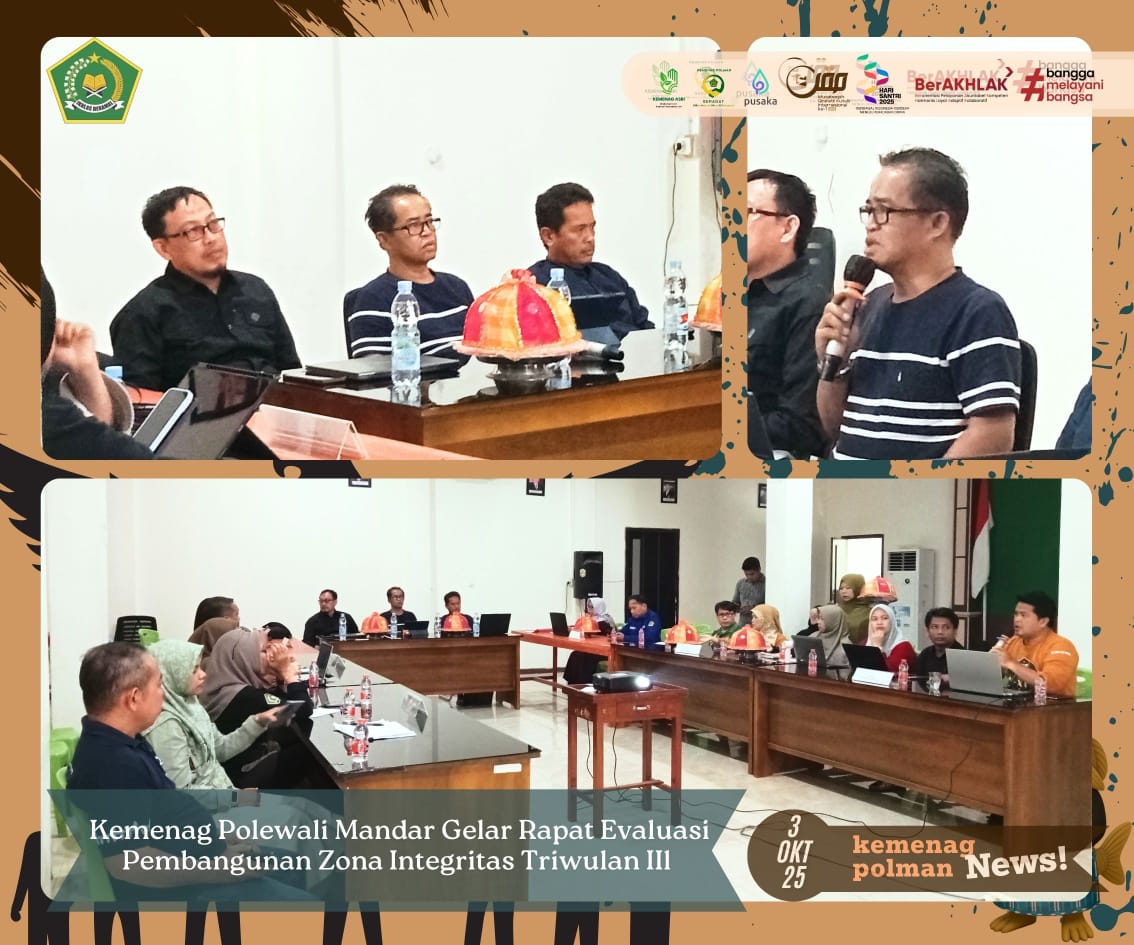 Kemenag Polewali Mandar Gelar Rapat Evaluasi Pembangunan Zona Integritas Triwulan IIl