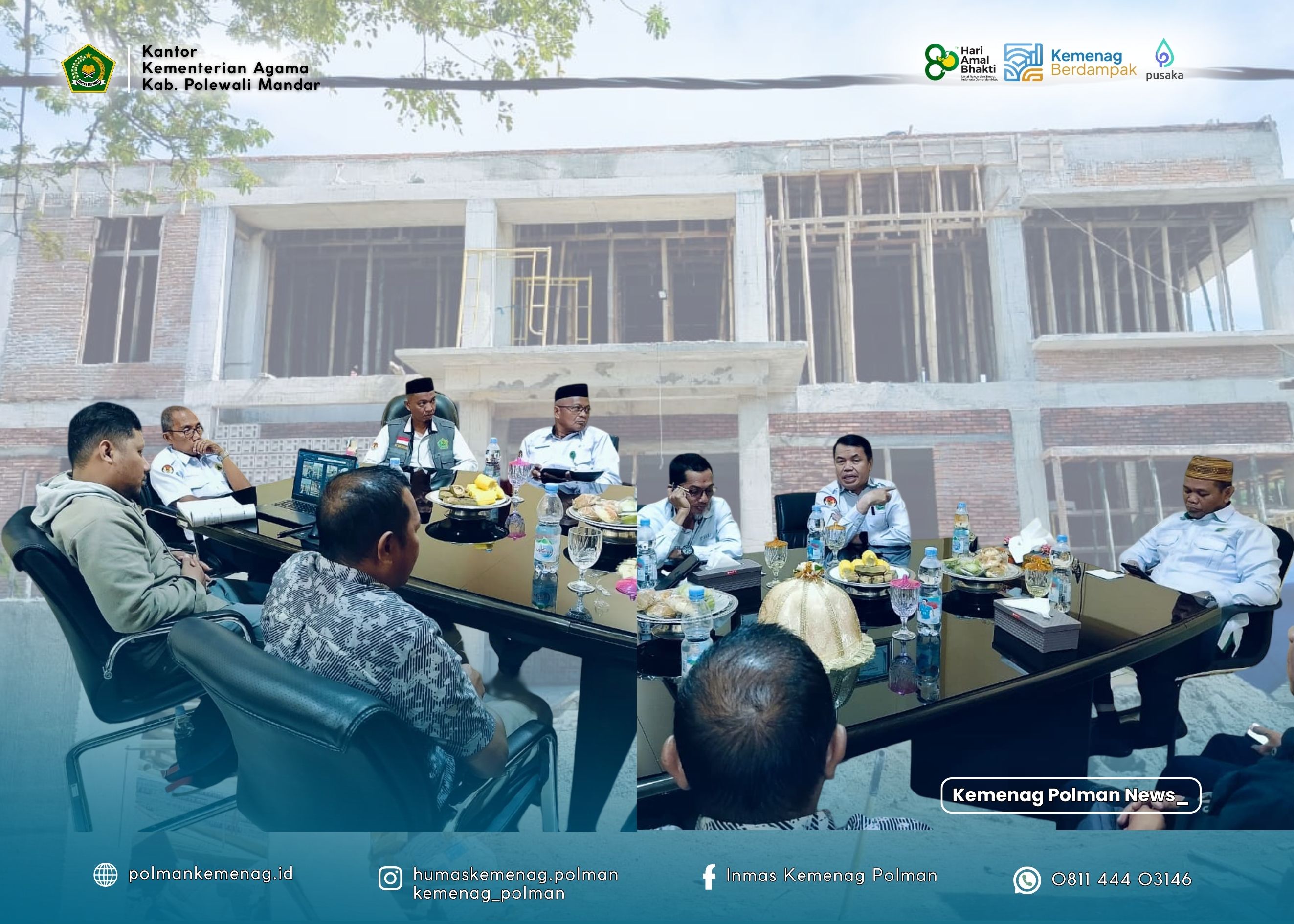 Rapat Evaluasi dan Percepatan Progres Revitalisasi dan Pembangunan Pusat Haji dan Umrah Terpadu Kab. Polewali Mandar