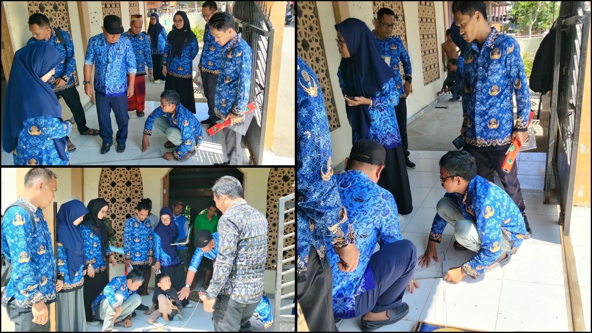 Kemenag Polman Pastikan Ketepatan Arah Kiblat Masjid Nurul Huda Campalagian Lewat Pengukuran Langsung