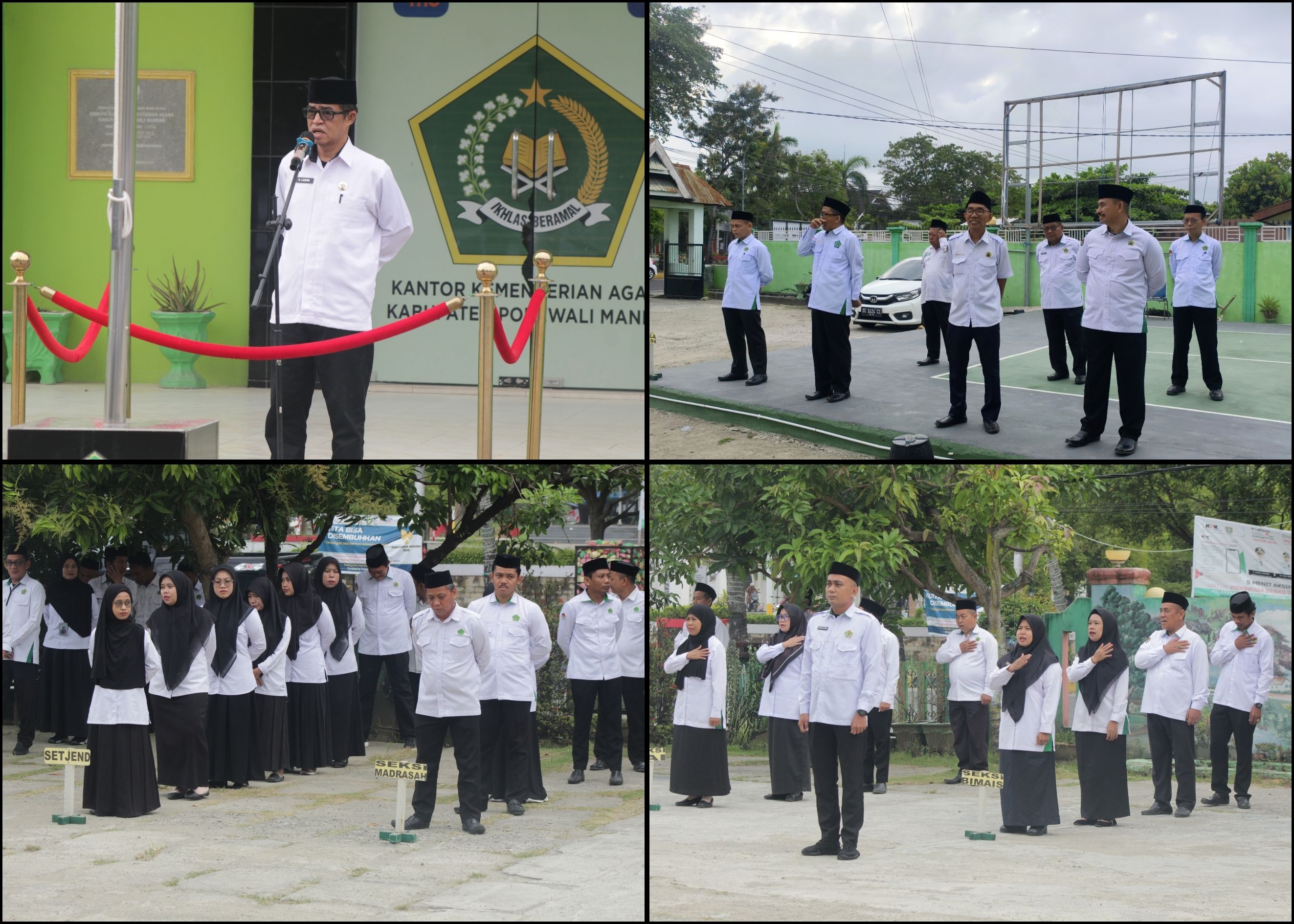 Apel Pagi Kantor Kemenag Polman Perkuat Disiplin ASN dan Komitmen Zona Integritas