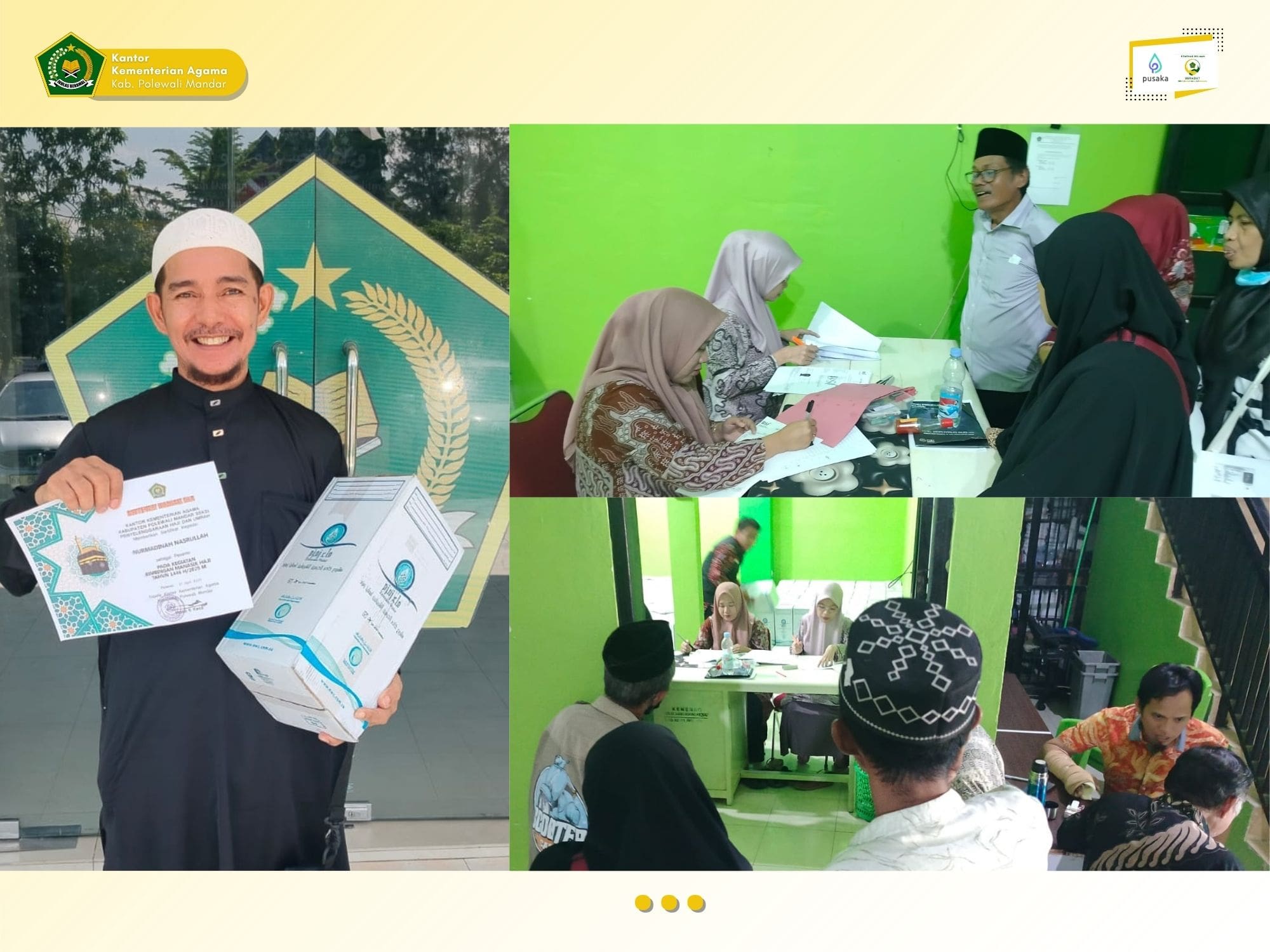 PHU Kemenag Polman Distribusikan Air Zamzam kepada Jemaah Haji Kabupaten Polman