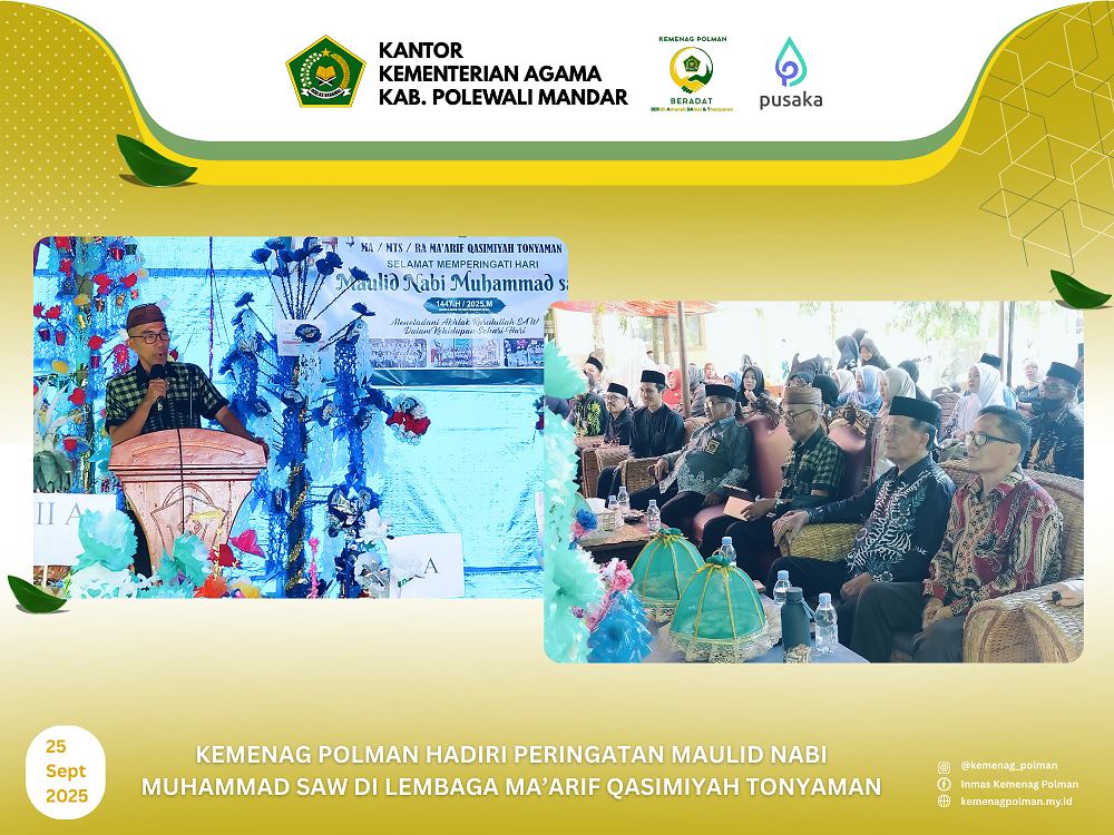 Kemenag Polman hadiri Peringatan Maulid Nabi Muhammad SAW di Lembaga Ma’arif Qasimiyah Tonyaman