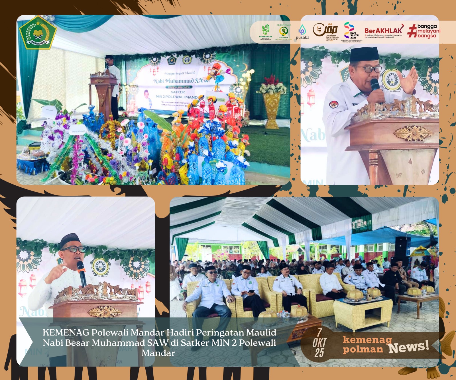 KEMENAG Polewali Mandar Hadiri Peringatan Maulid Nabi Besar Muhammad SAW di MIN 2 Polewali