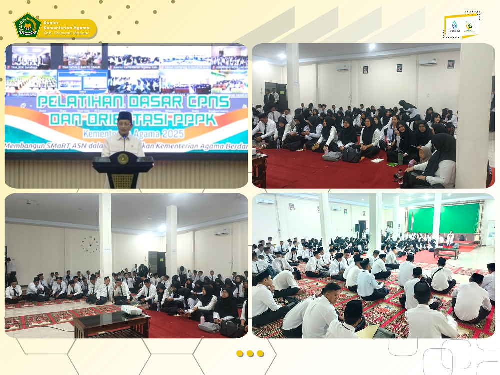 Sebanyak 210 CPNS dan PPPK Kemenag Polman Ikuti Pembukaan Latsar Serentak Secara Virtual